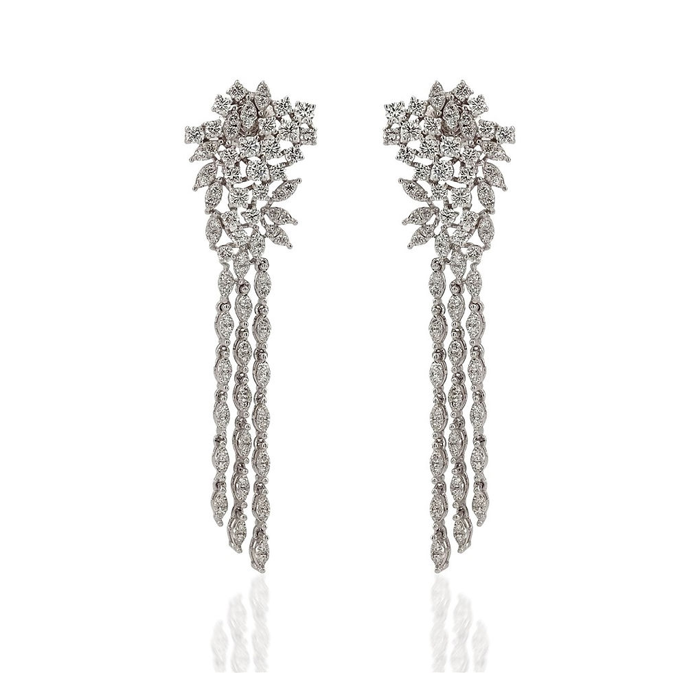 2.89 Carat Diamond Design Earrings