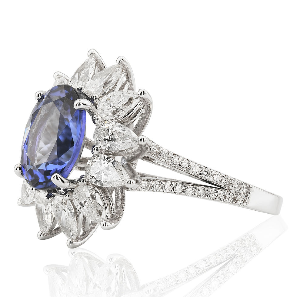 Thumbnail: 5.12 Carat Diamond Tanzanite Ring