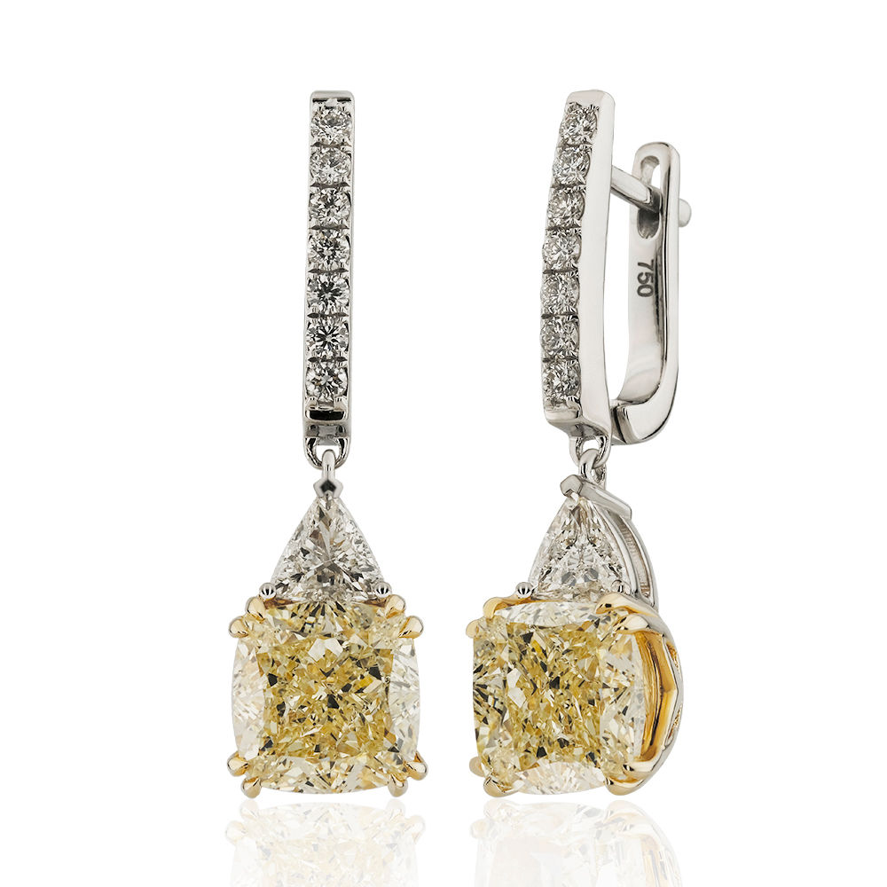 7.44 Carat Diamond Fancy Earrings