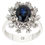Thumbnail: 3.54 Carat Diamond Sapphire Ring