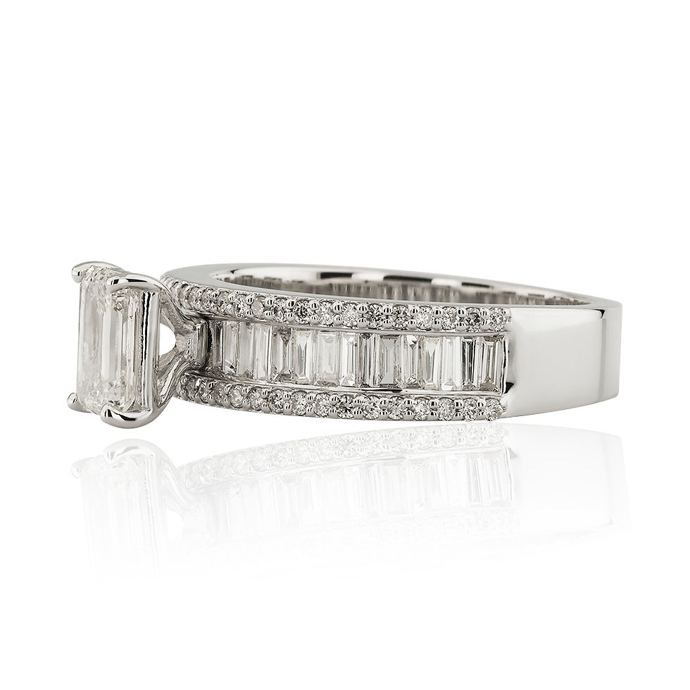 Thumbnail: 1.38 Carat Diamond Baguette Ring