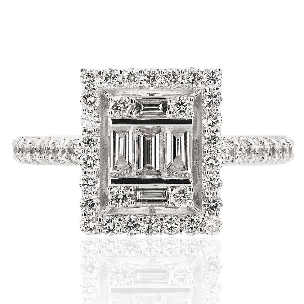 Thumbnail: 1.04 Carat Diamond Baguette Ring
