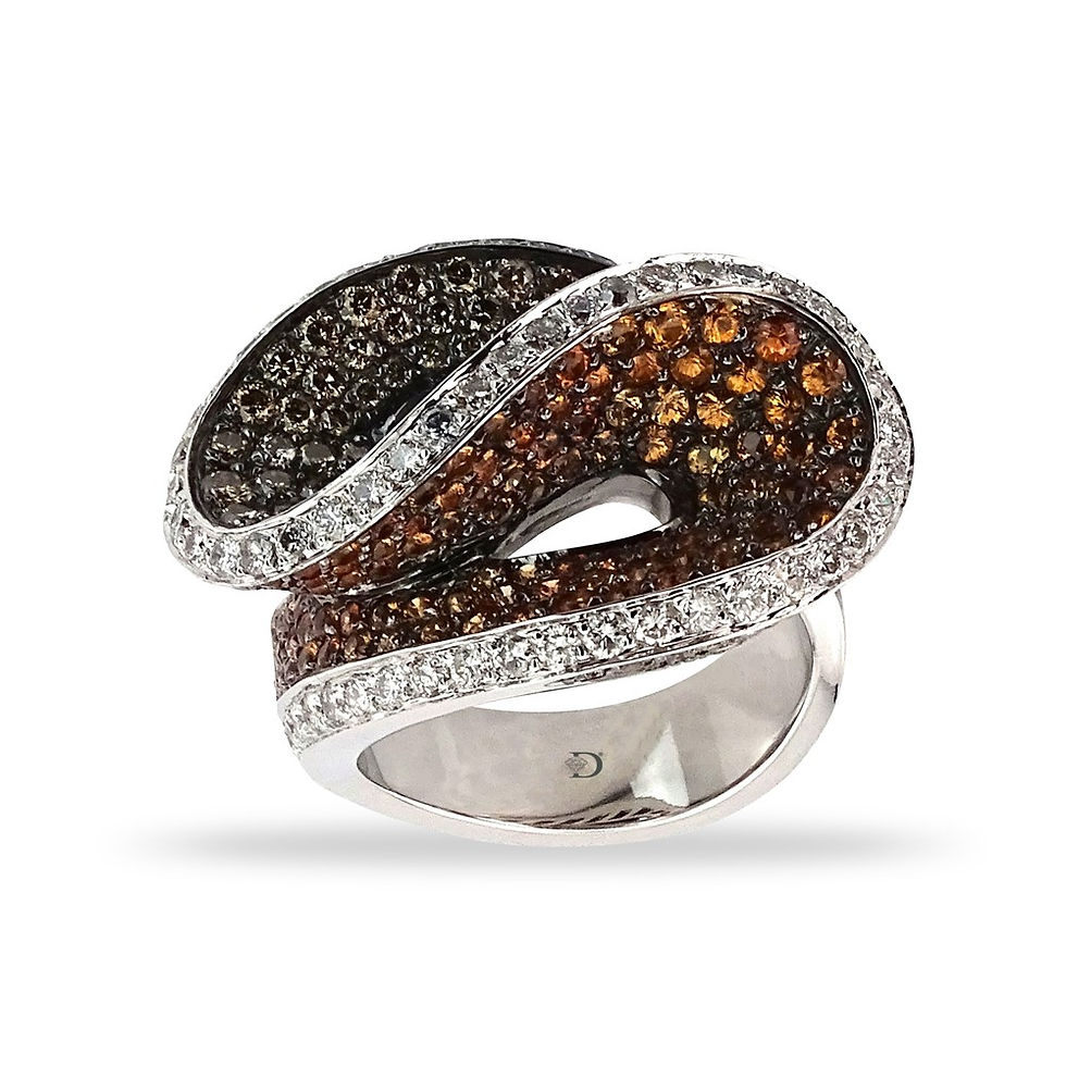 Thumbnail: 7.38 Carat Diamond Sapphire Ring