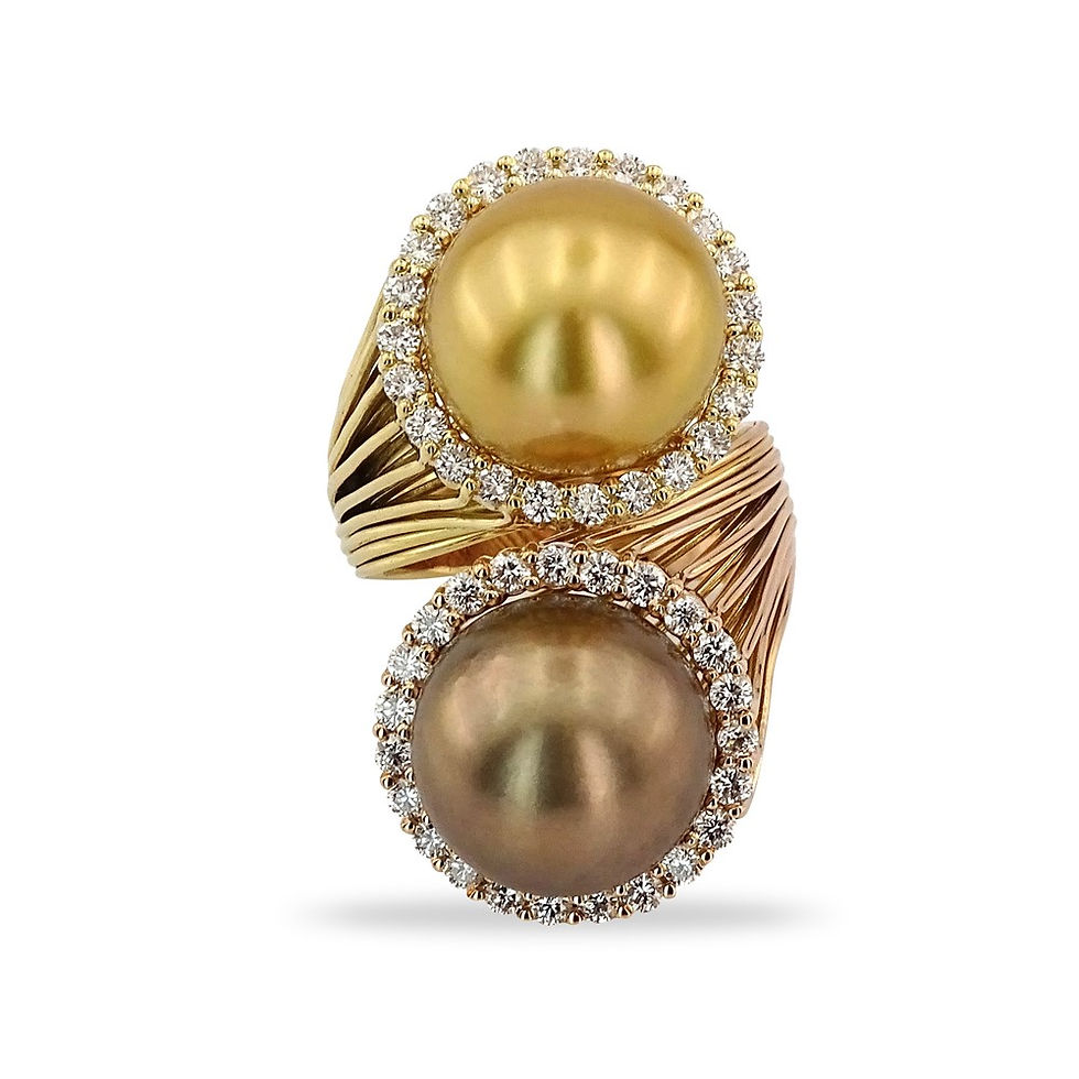 Thumbnail: 1,25 Carat Diamond Pearl Ring