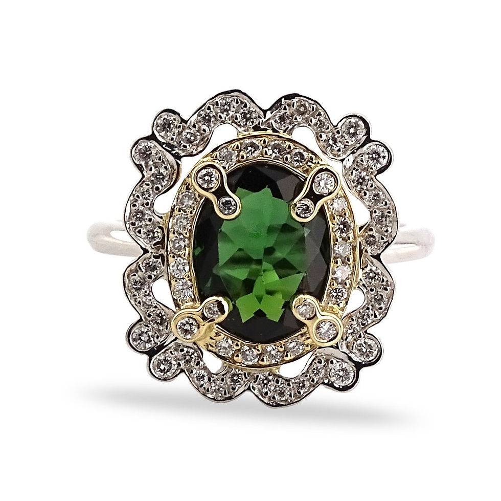 Thumbnail: 2.61 Carat Diamond Tourmaline Ring