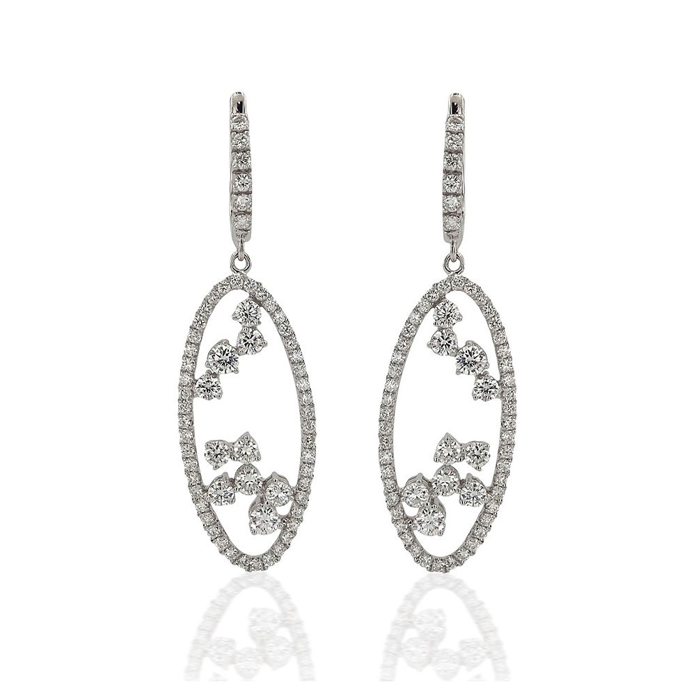 2.42 Carat Diamond Design Earrings