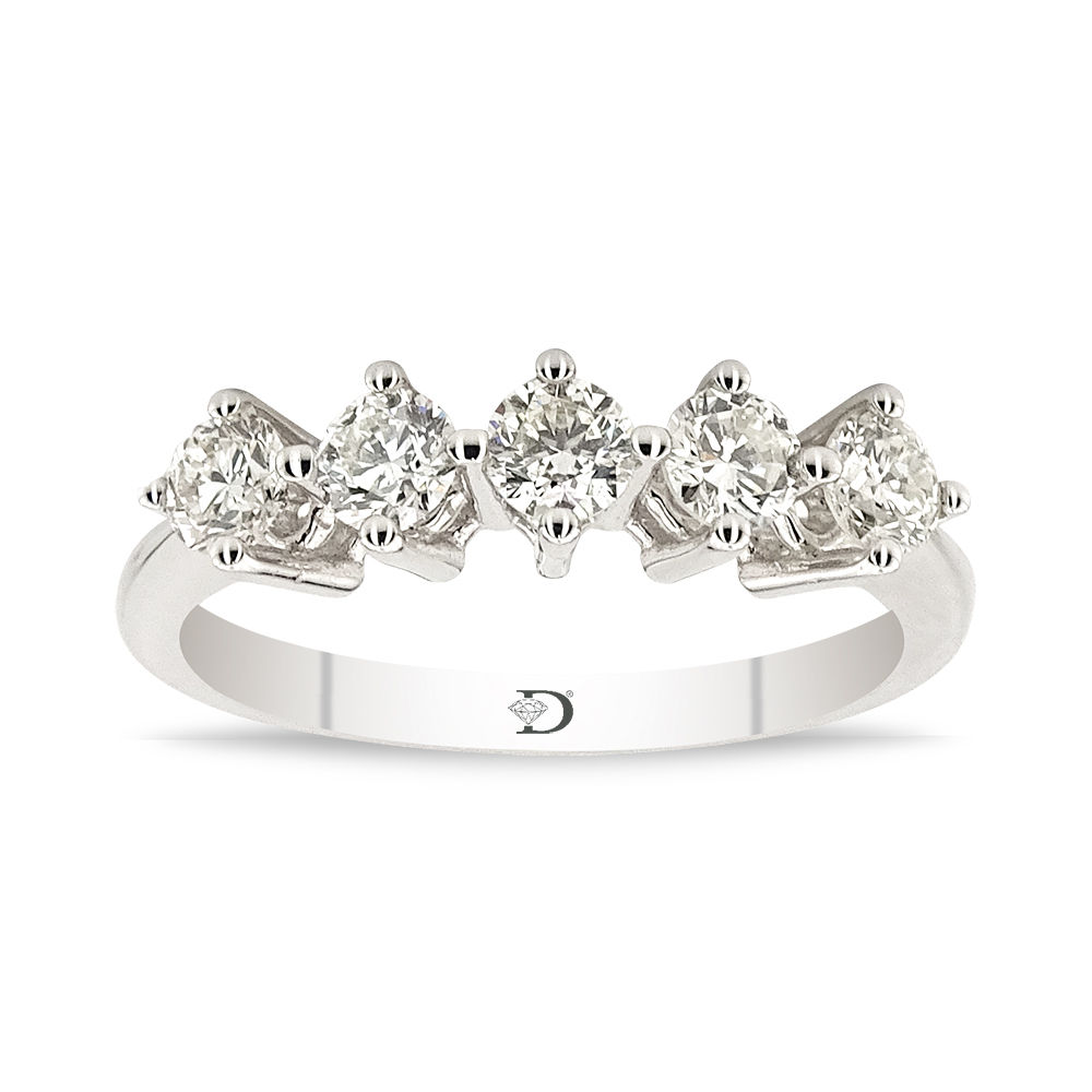0,91 Carat Diamond 5 Stone Ring