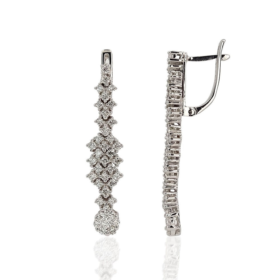 1.19 Carat Diamond Design Earrings