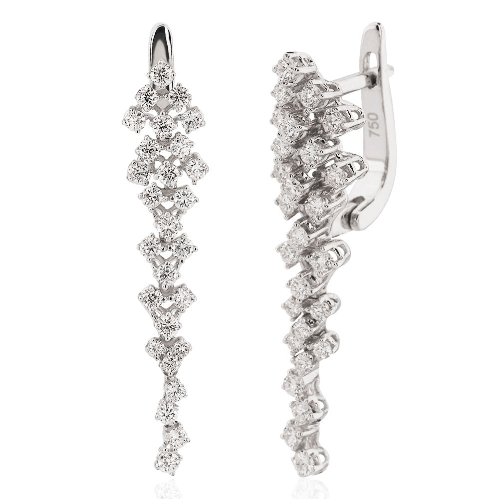 1.31 Carat Diamond Design Earrings