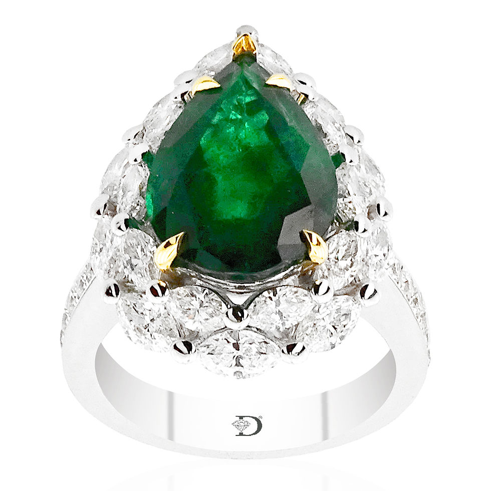 Thumbnail: 7.49 Carat Diamond Emerald Ring