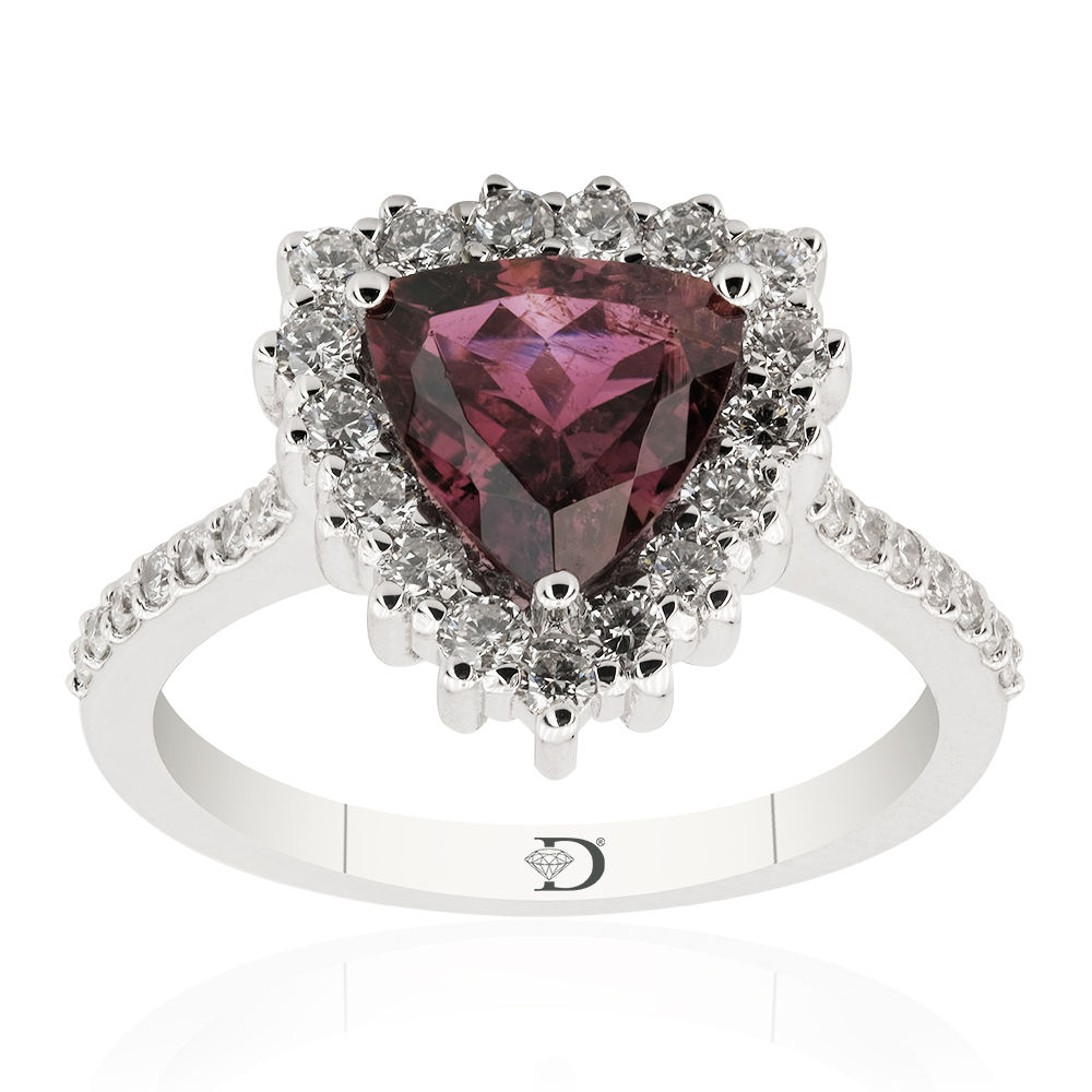 2.09 Carat Diamond Tourmaline Ring