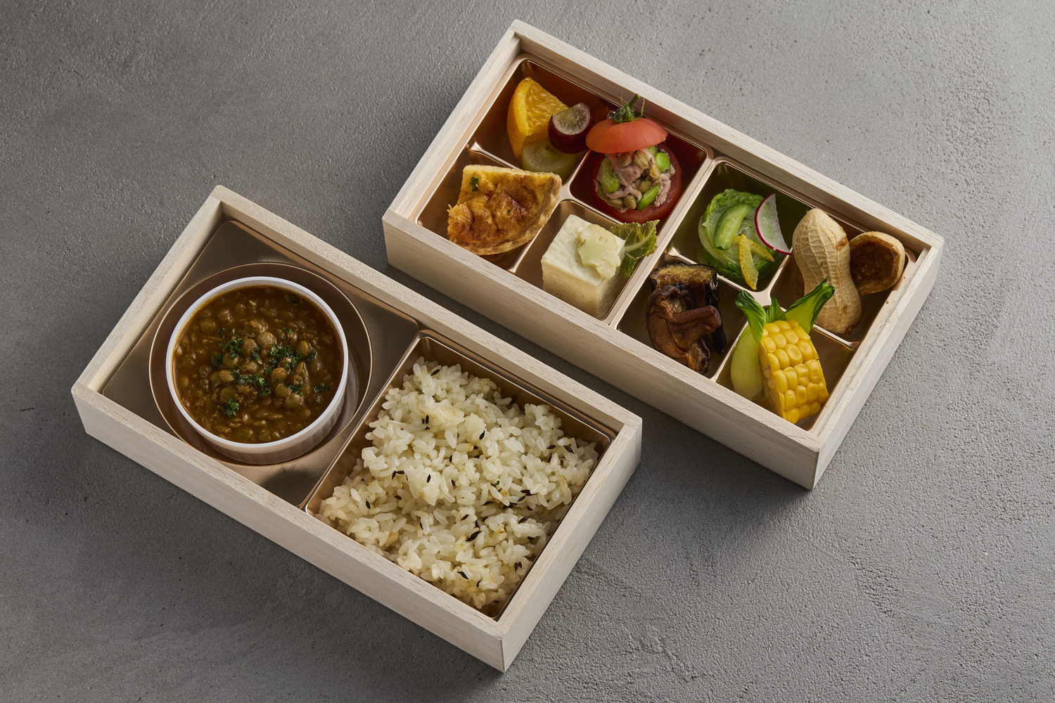 スパイス・ベジタリアン ガストロノミー二段弁当