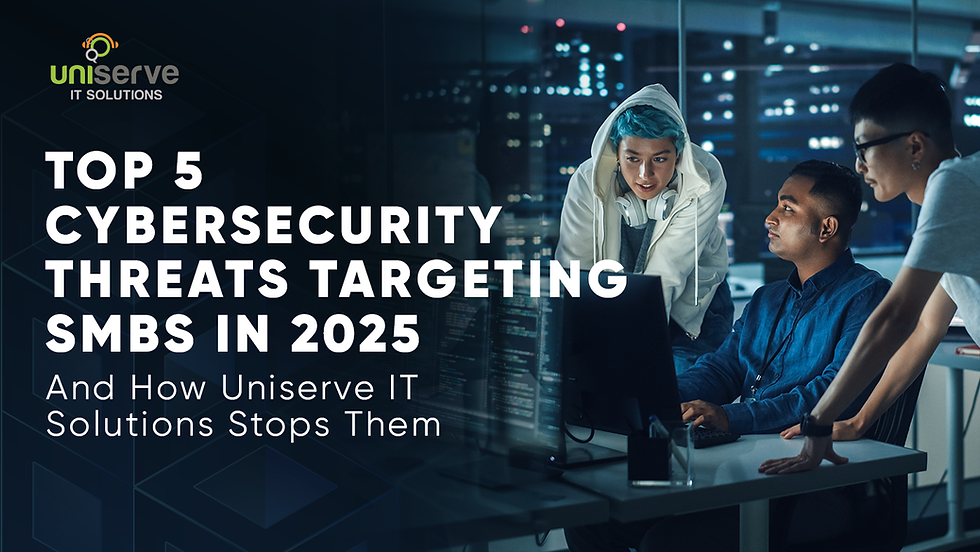 Top 5 Cybersecurity Threats for SMBs in 2025 (And How Uniserve IT Solutions Stops Them) 