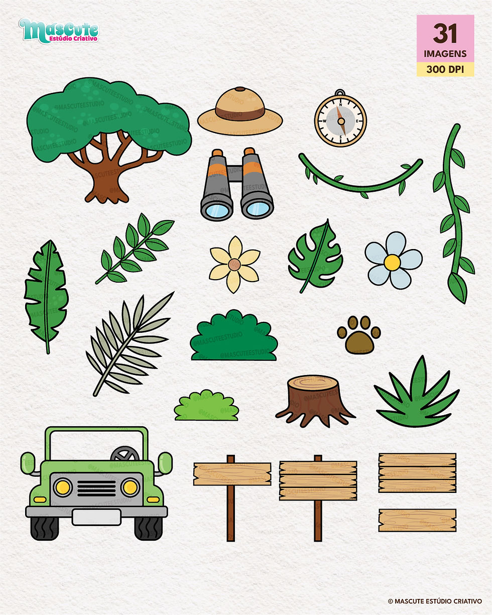 Miniatura: SAFARI FOFO  |  KIT DIGITAL CLIPART