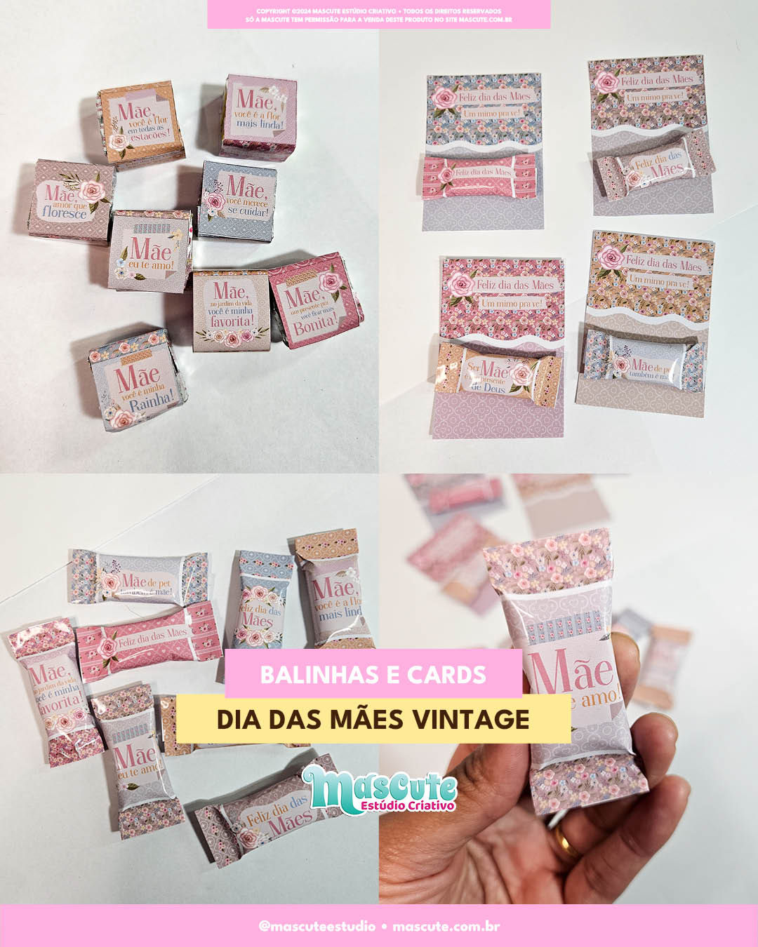 ARQUIVO DIGITAL BALINHAS E CARDS | DIA DAS MÃES