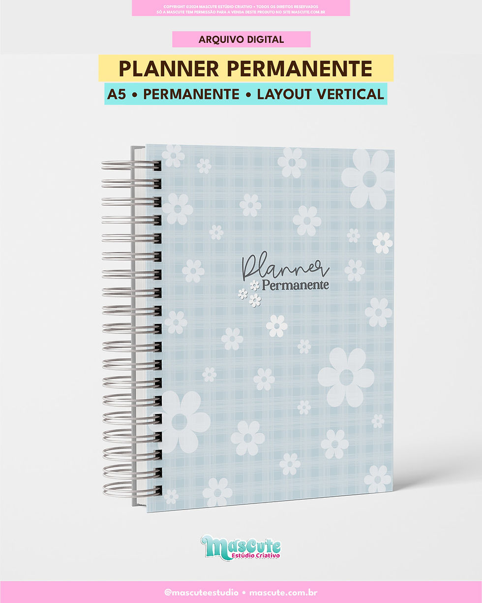 PLANNER PERMANENTE | A5 | LAYOUT VERTICAL | ARQUIVO DIGITAL