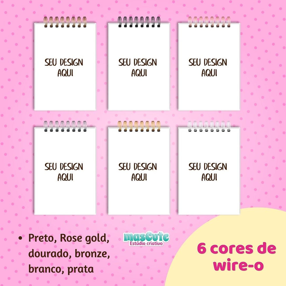 Miniatura: Kit Mockup bloquinho wire-o A4/A5/A6