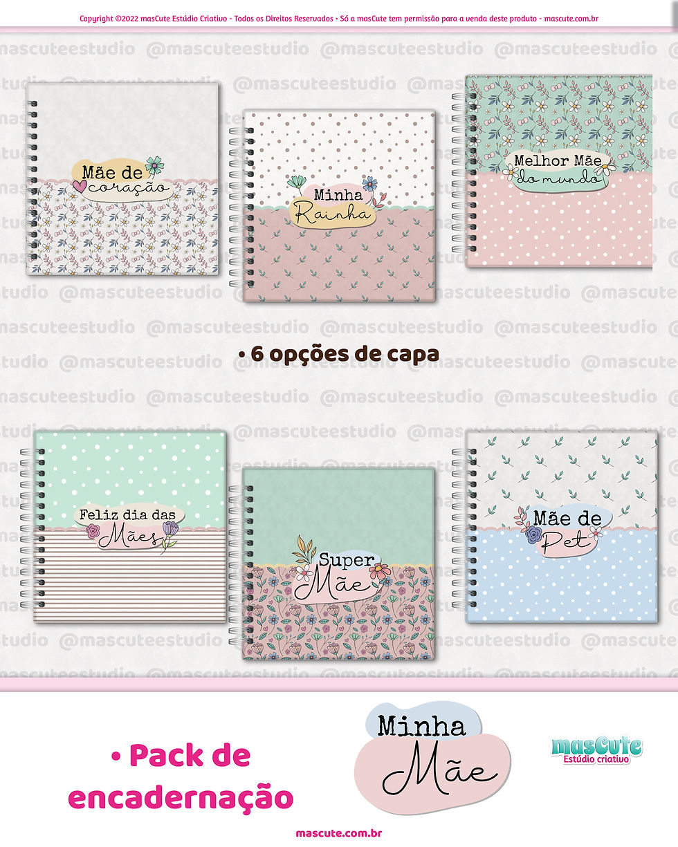Miniatura: Pack encadernação Minha Mãe | coleção dia das mães