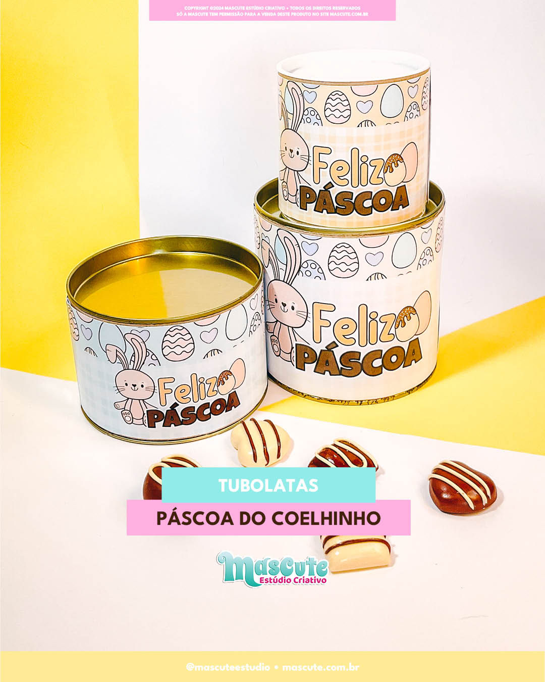 ARQUIVO DIGITAL ROTULOS PARA TUBOLATAS | PÁSCOA DO COELHINHO