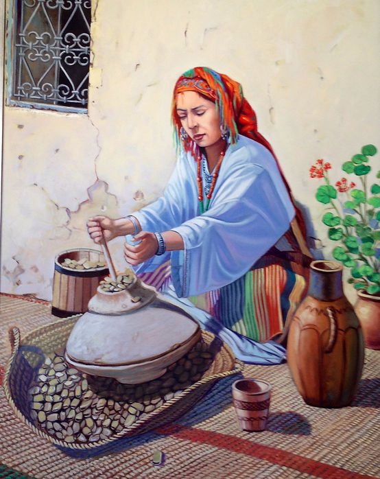 Femme aux fèves