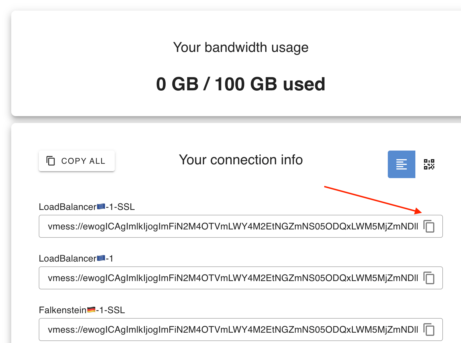 Secologist Copy a subscription URI