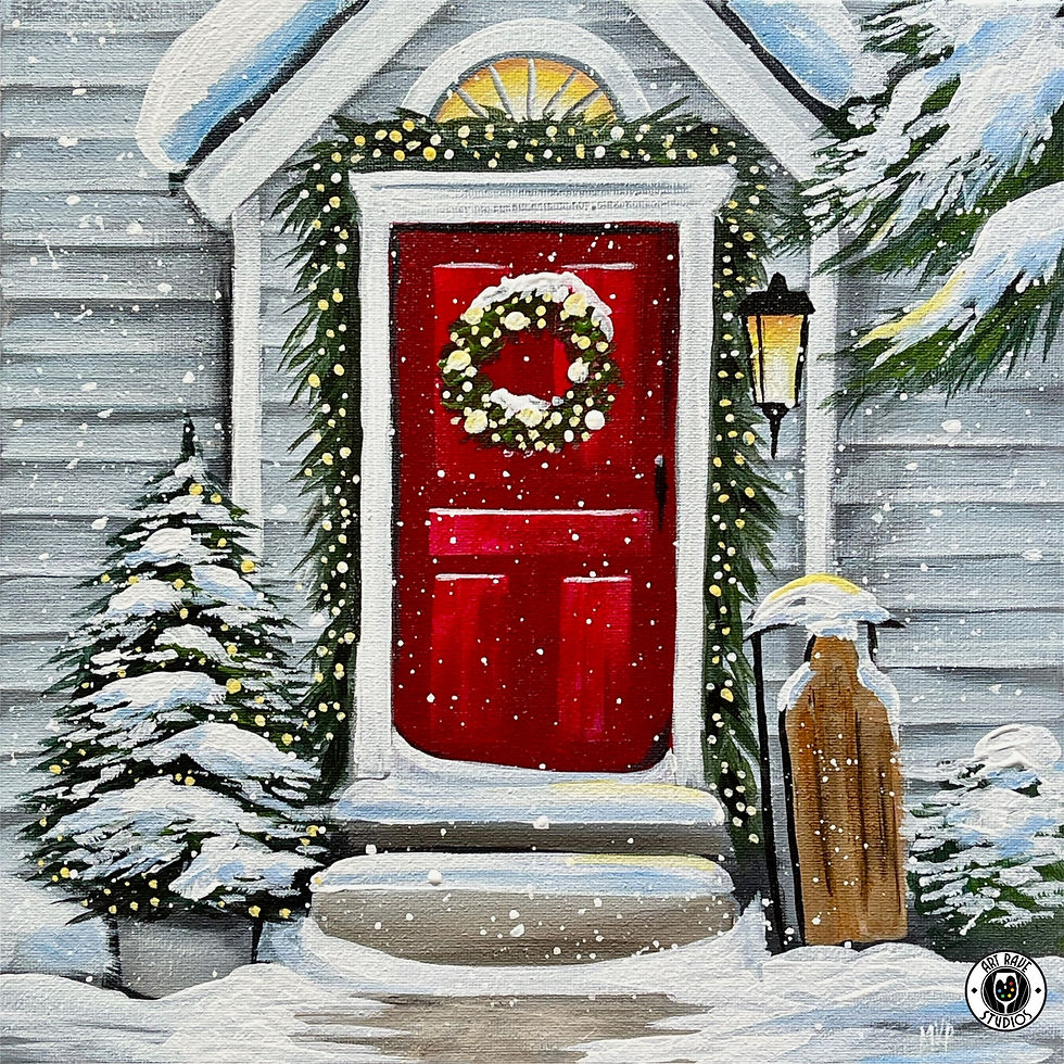 " Winter Welcome " Painting: Public Artsy Party