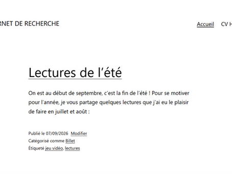 Ouverture de mon blog Hypothèse !