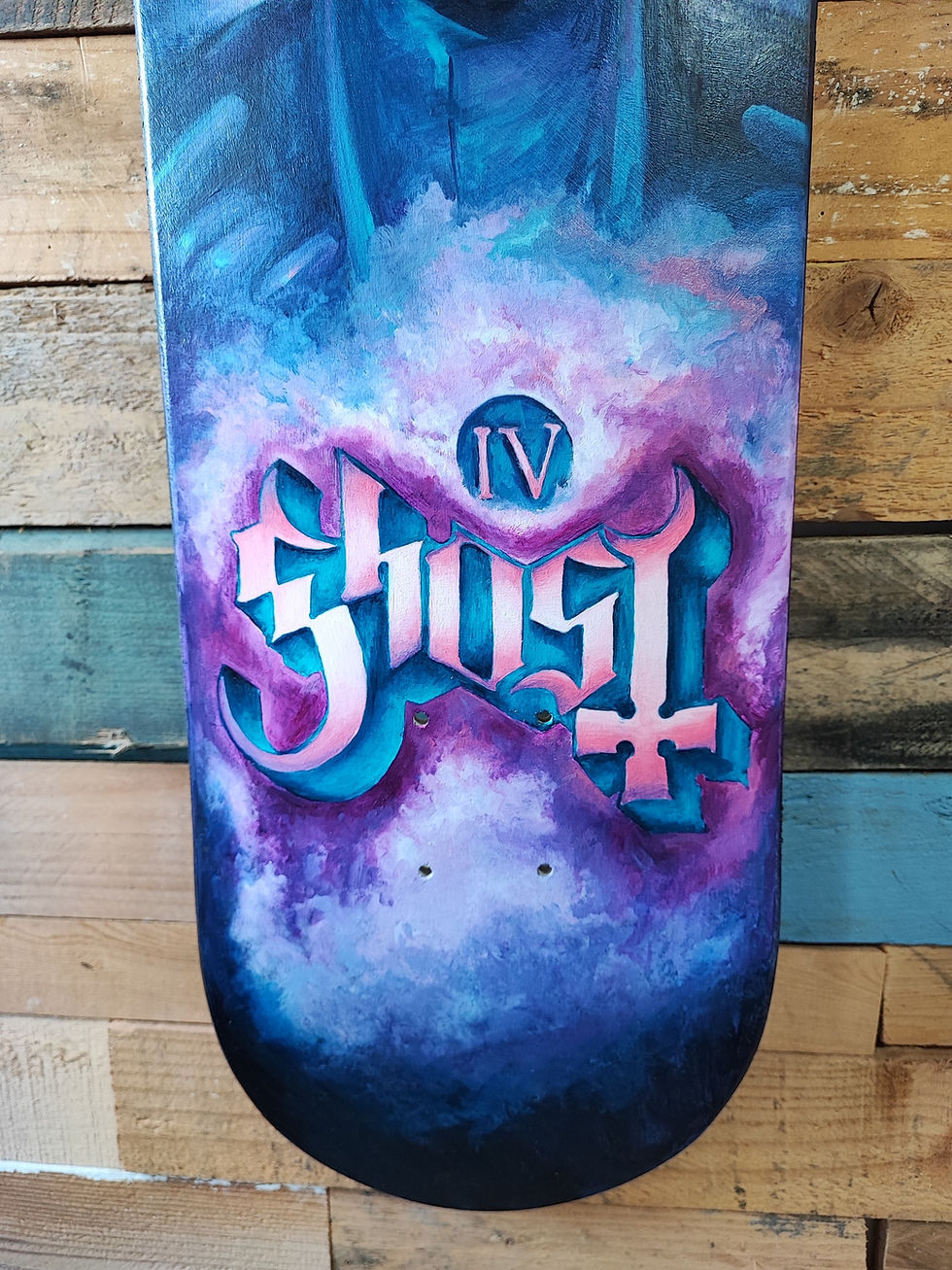 Thumbnail: Ghost Band Papa Emeritus IV Skate Deck - Hand Painted Original