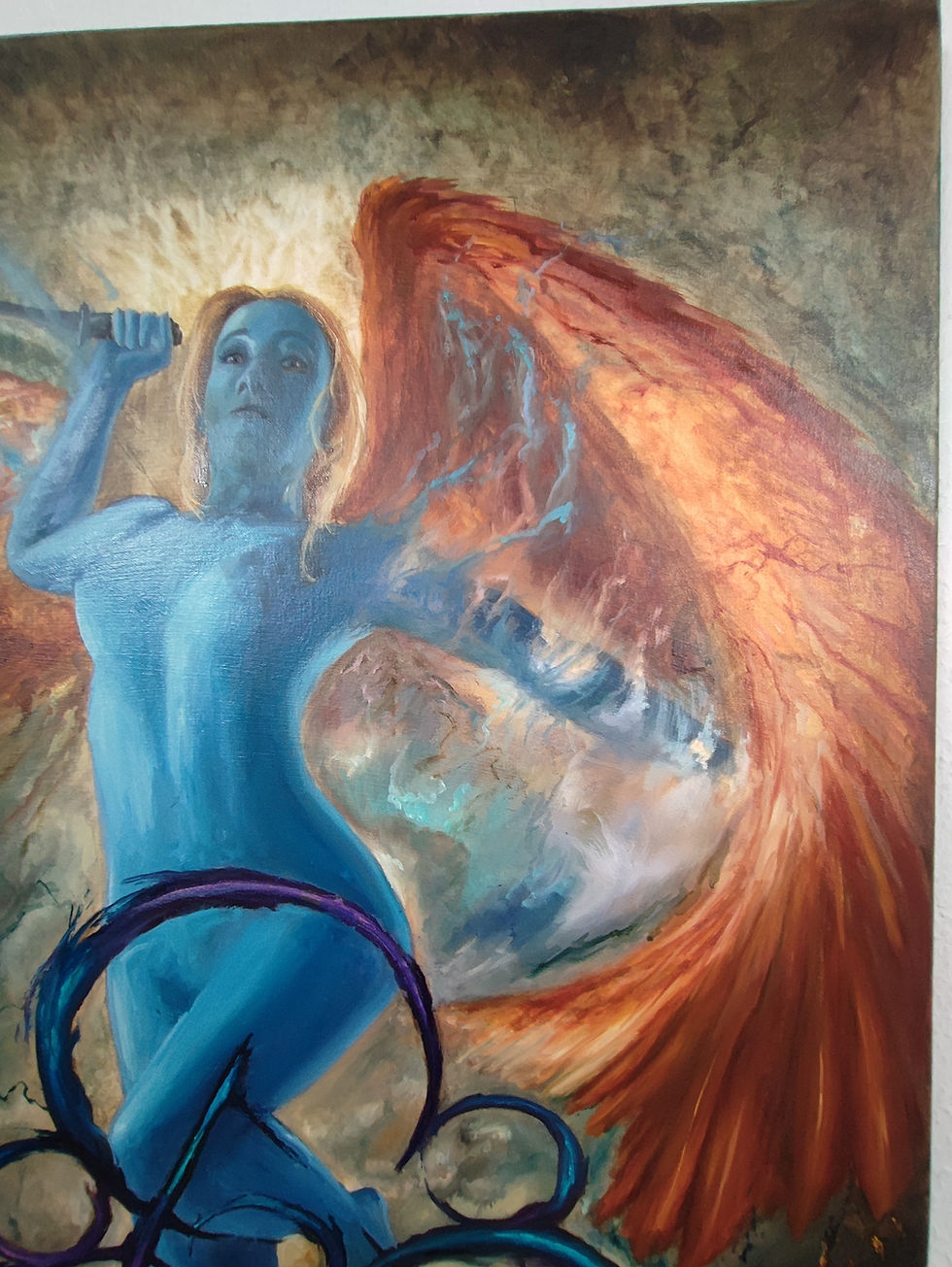 Thumbnail: Ambellina - Burn Your Wings. Original Oil Painting Coheed and Cambria Fanart