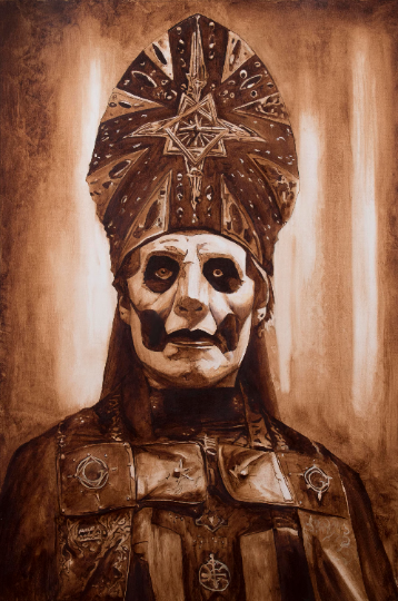 Thumbnail: Papa Emeritus IV Ghost Band Art Prints Brown