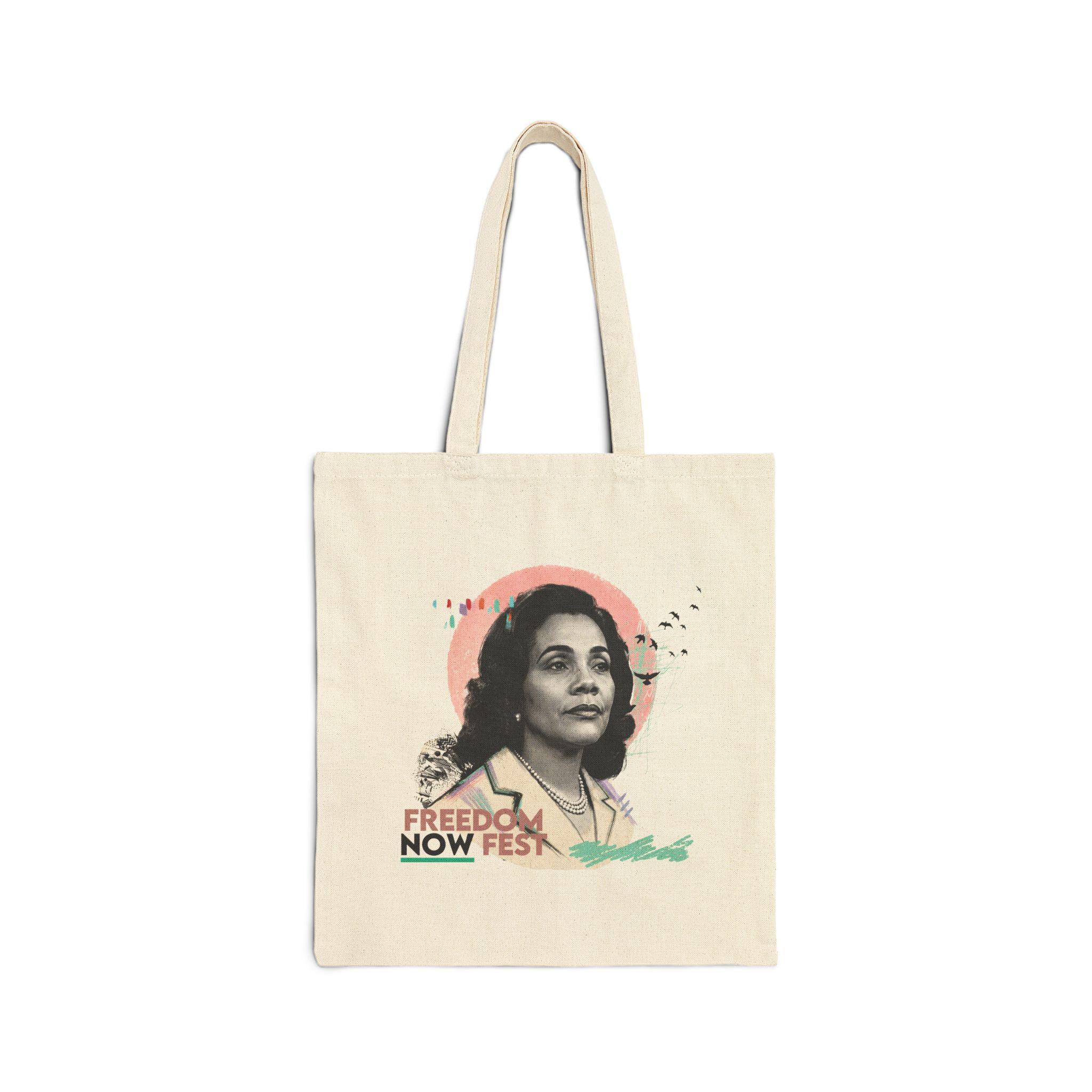 Freedom Now Fest Cotton Canvas Tote Bag (Coretta Scott King Edition)