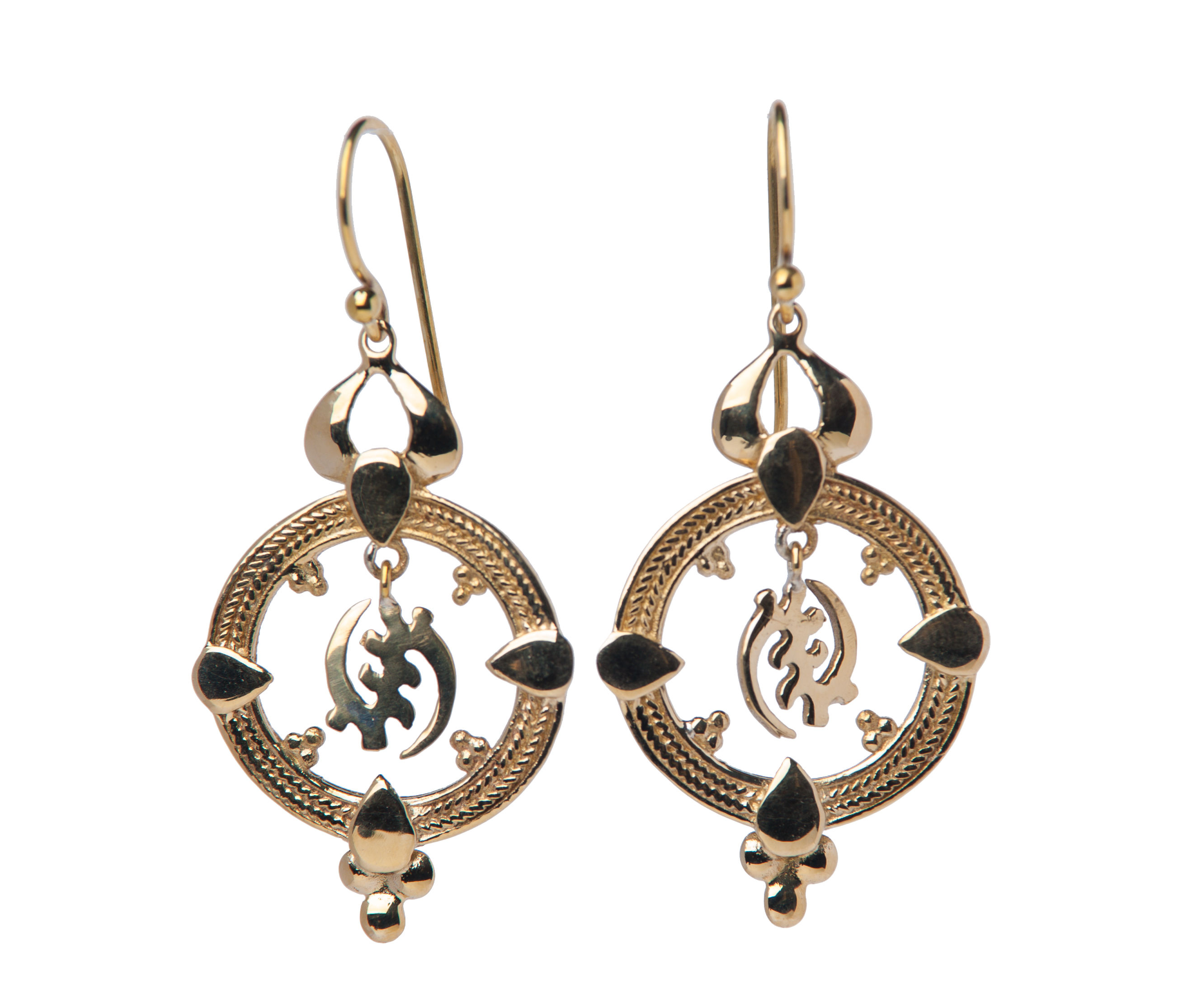 Rope Circle Gye Nyame Earring
