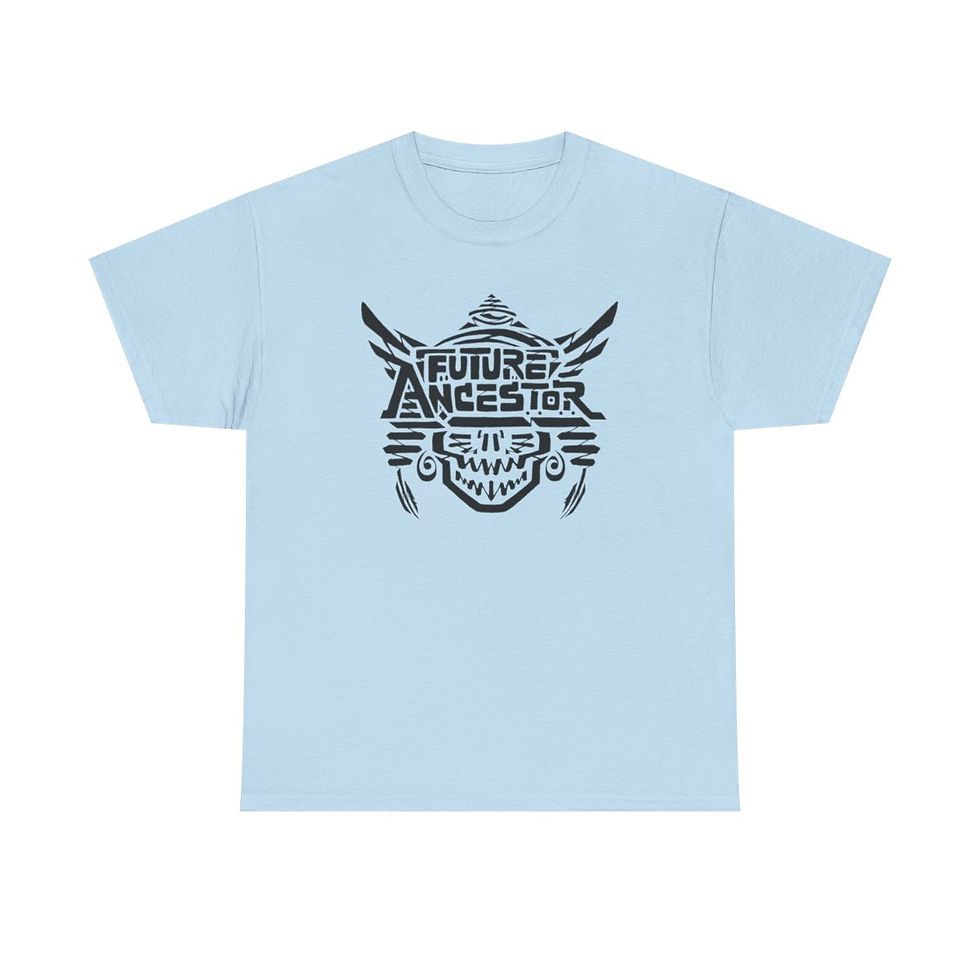 Thumbnail: Future Ancestor (front) / Solo Fidelity (back) - Unisex Heavy Cotton T-Shirt