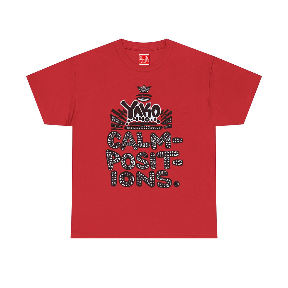 Thumbnail: Calmpositions (front) / Solo Fidelity (back) - Unisex Heavy Cotton T-Shirt