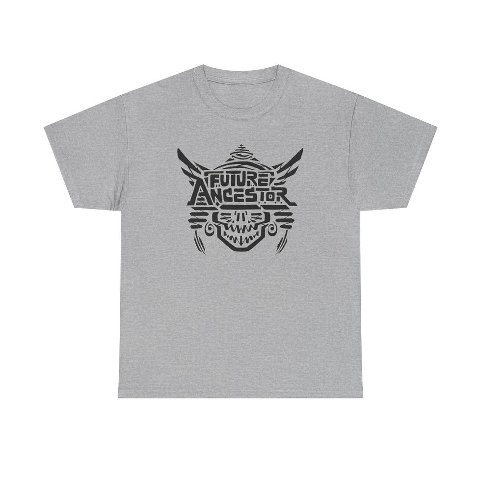 Thumbnail: Future Ancestor (front) / Solo Fidelity (back) - Unisex Heavy Cotton T-Shirt