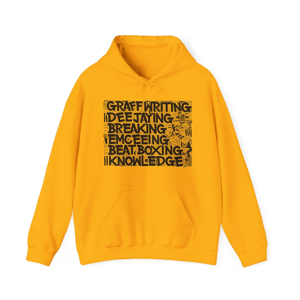 Thumbnail: Elements of Hip Hop (front) / Solo Fidelity (back) Unisex Heavy Blend™ Hoodie