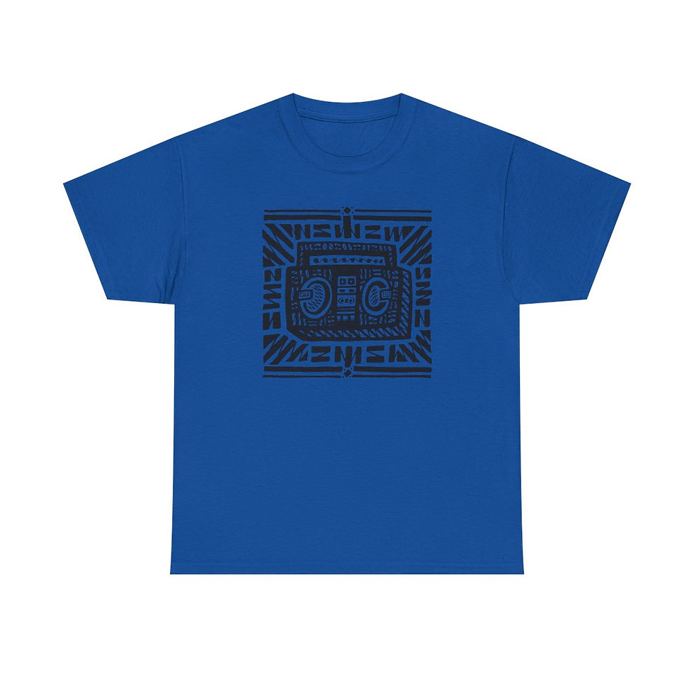 Thumbnail: Boombox (front) / Solo Fidelity (back) - Unisex Heavy Cotton T-Shirt