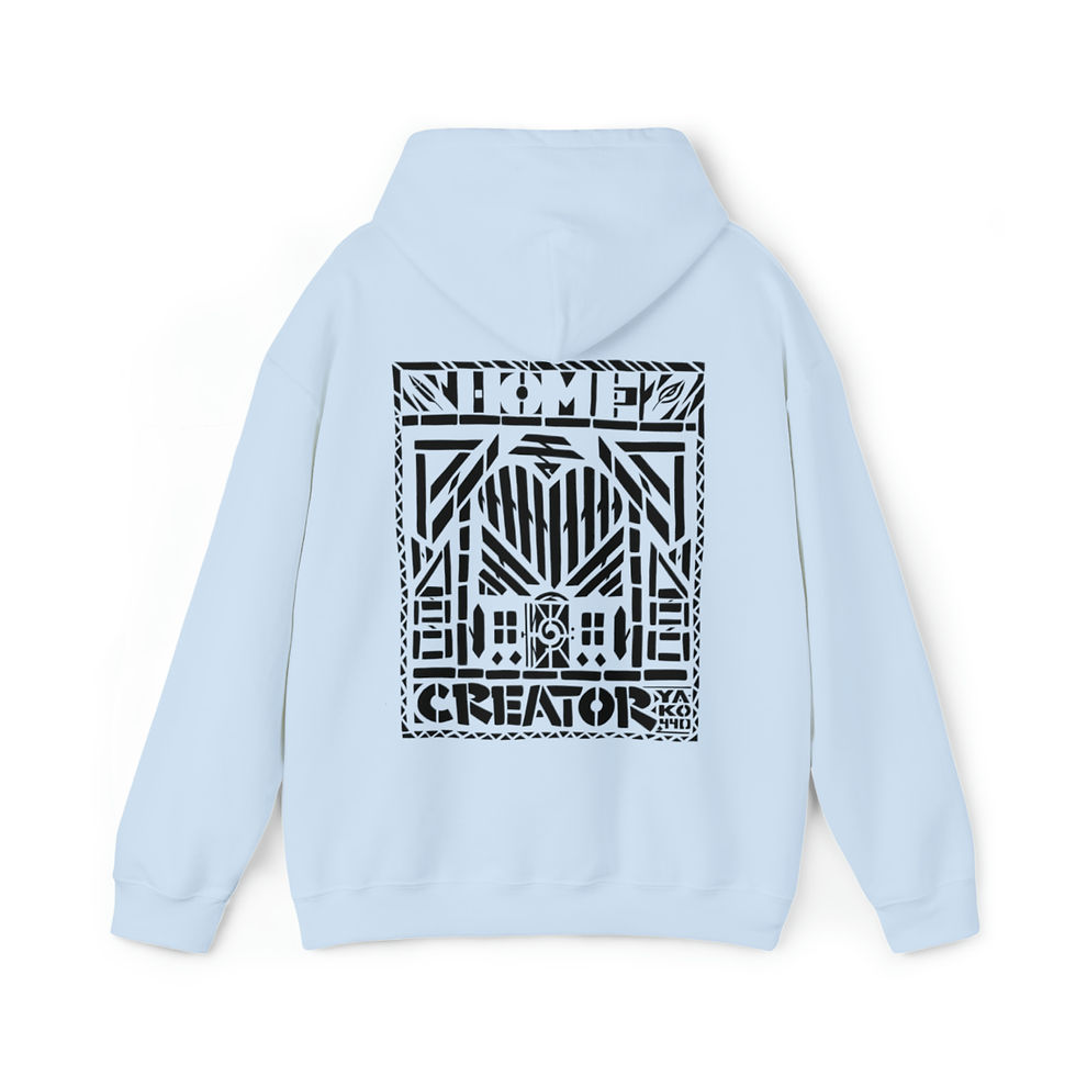 Thumbnail: Mind's Eye Logo (front) / Home Creator Stencil (back) Unisex Hoodie