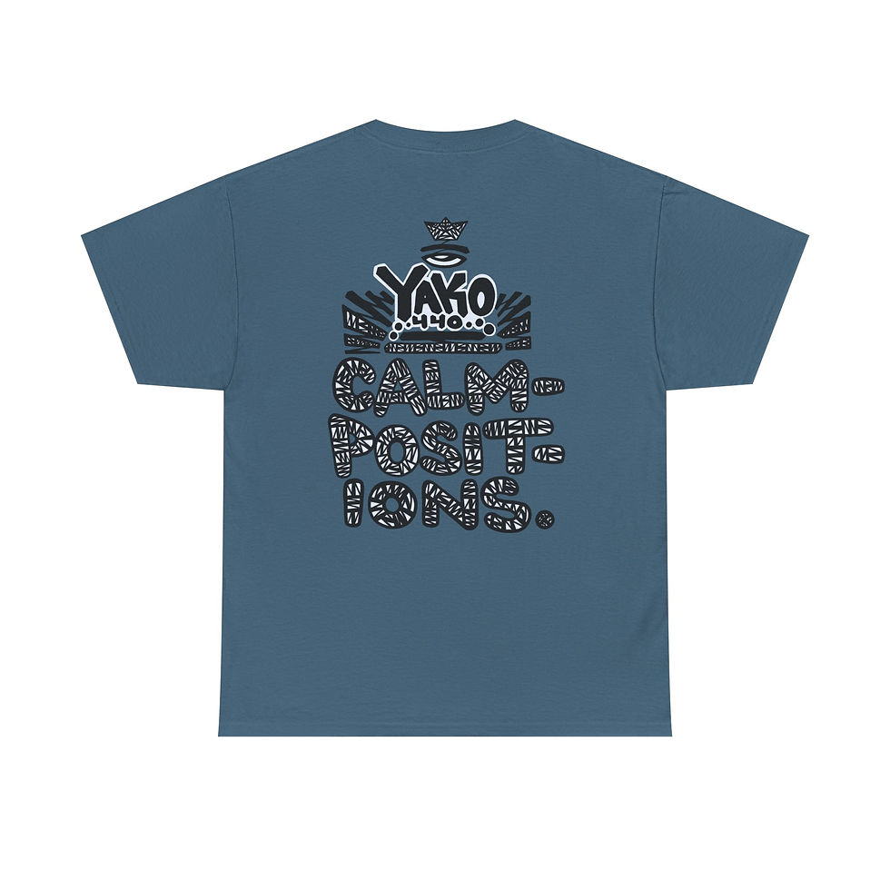 Thumbnail: Hand of Omni (front) / Calmpositions (back) - Unisex Heavy Cotton T-Shirt