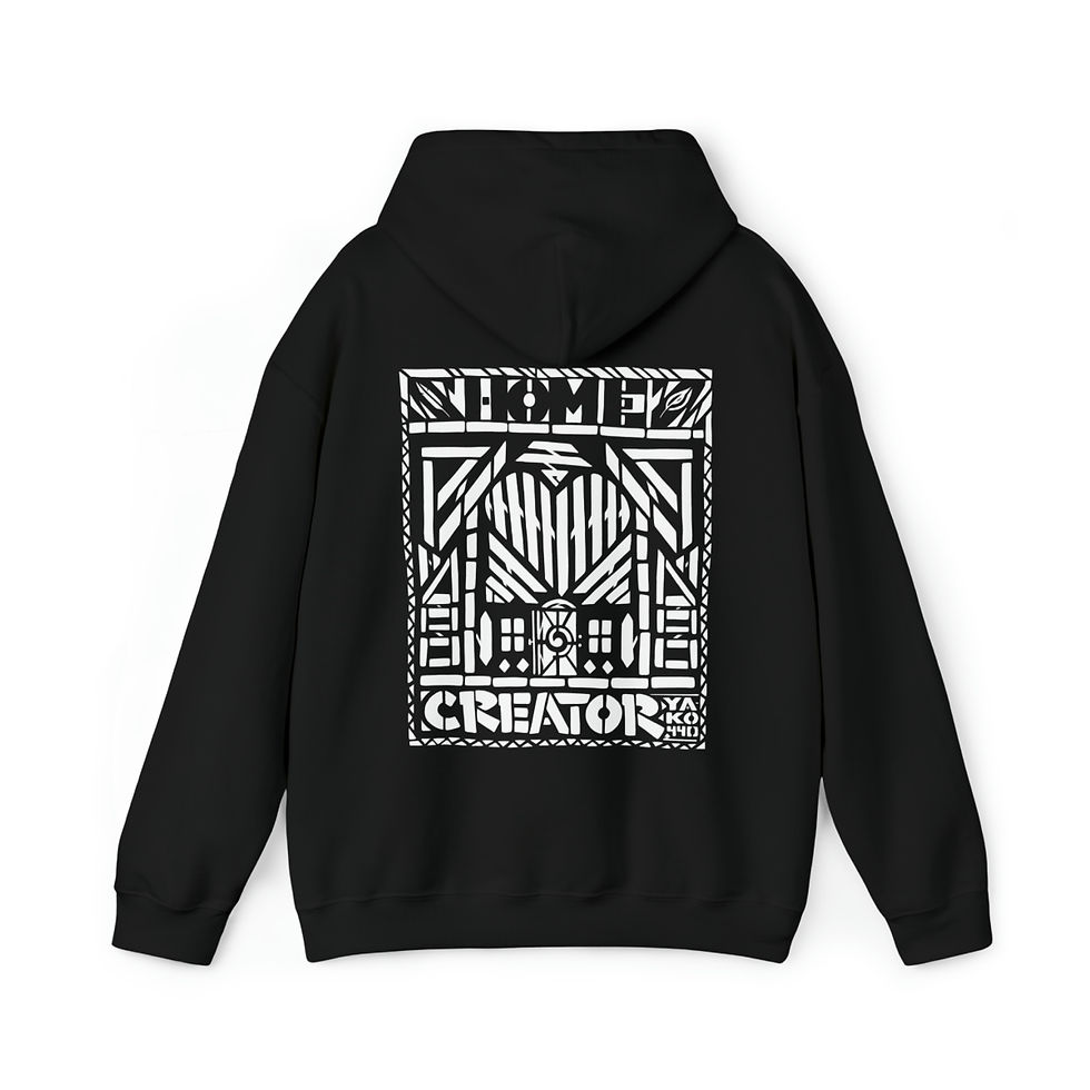 Thumbnail: Mind's Eye Logo (front) / Home Creator Stencil  (back) Unisex Hoodie