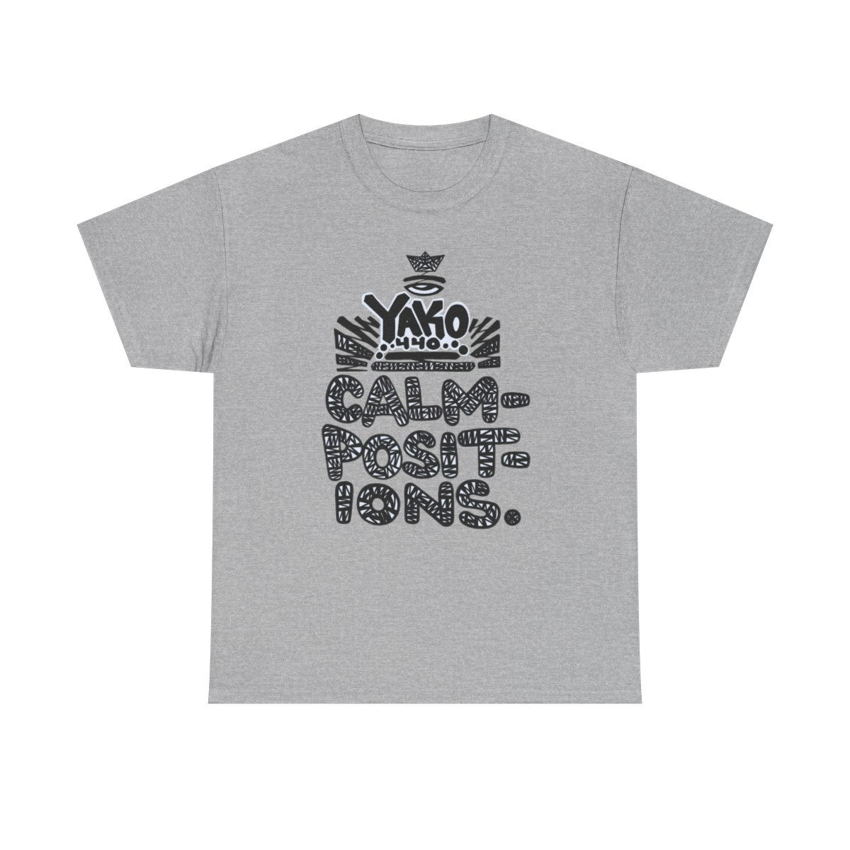 Calmpositions (front) / Solo Fidelity (back) - Unisex Heavy Cotton T-Shirt