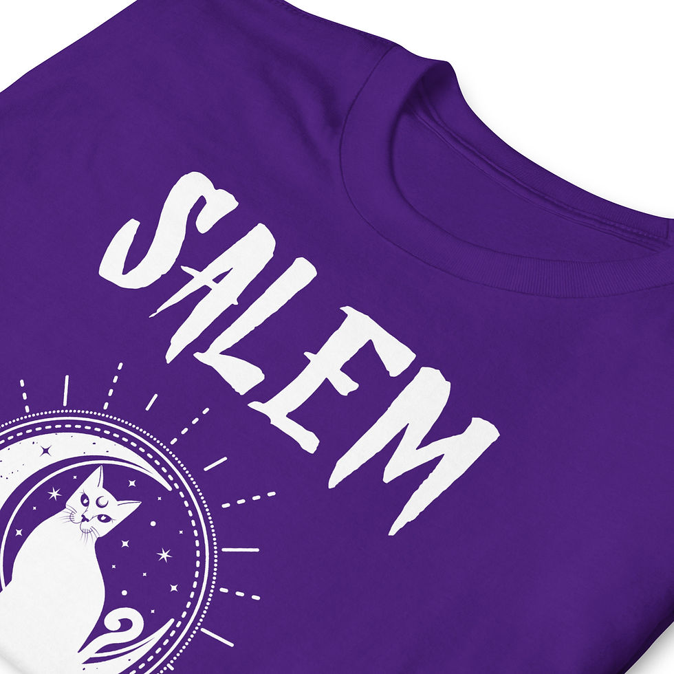 Thumbnail: Salem Half Moon Cat - Short-Sleeve Unisex T-Shirt