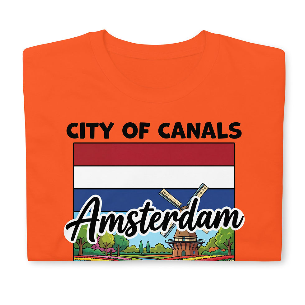 Thumbnail: City of Canals Amsterdam Netherlands Short-Sleeve Unisex T-Shirt