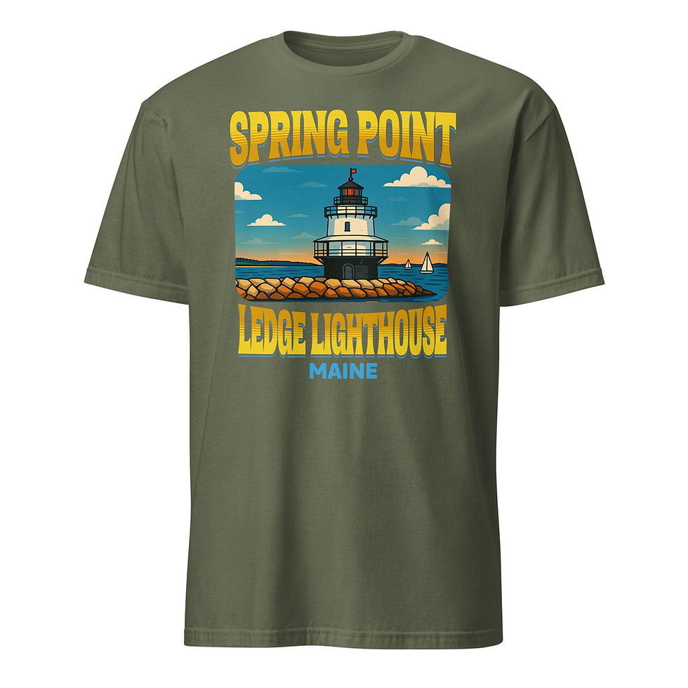 Thumbnail: Spring Point Ledge Lighthouse - Short-Sleeve Unisex T-Shirt