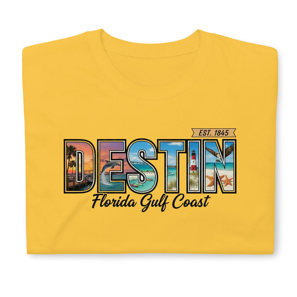 Thumbnail: Destin Word Picture Design - Short-Sleeve Unisex T-Shirt