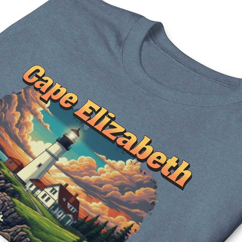 Thumbnail: Portland Head Light Sunrise - Short-Sleeve Unisex T-Shirt