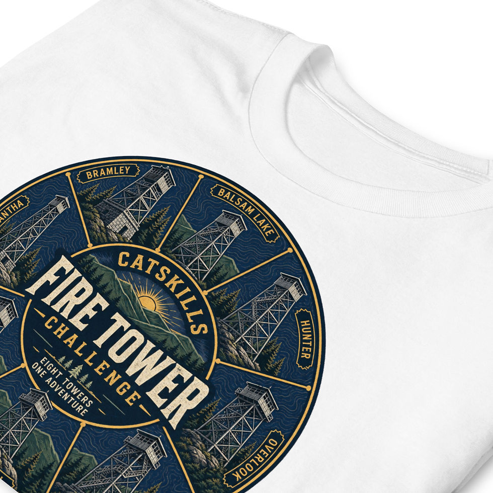 Thumbnail: Catskills Fire Tower Challenge Tee – Eight Towers, One Adventure