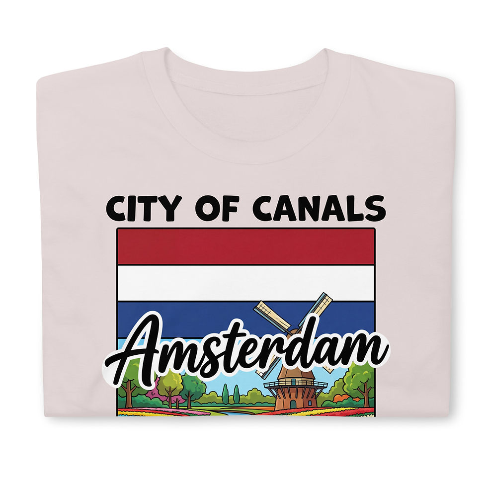 Thumbnail: City of Canals Amsterdam Netherlands Short-Sleeve Unisex T-Shirt