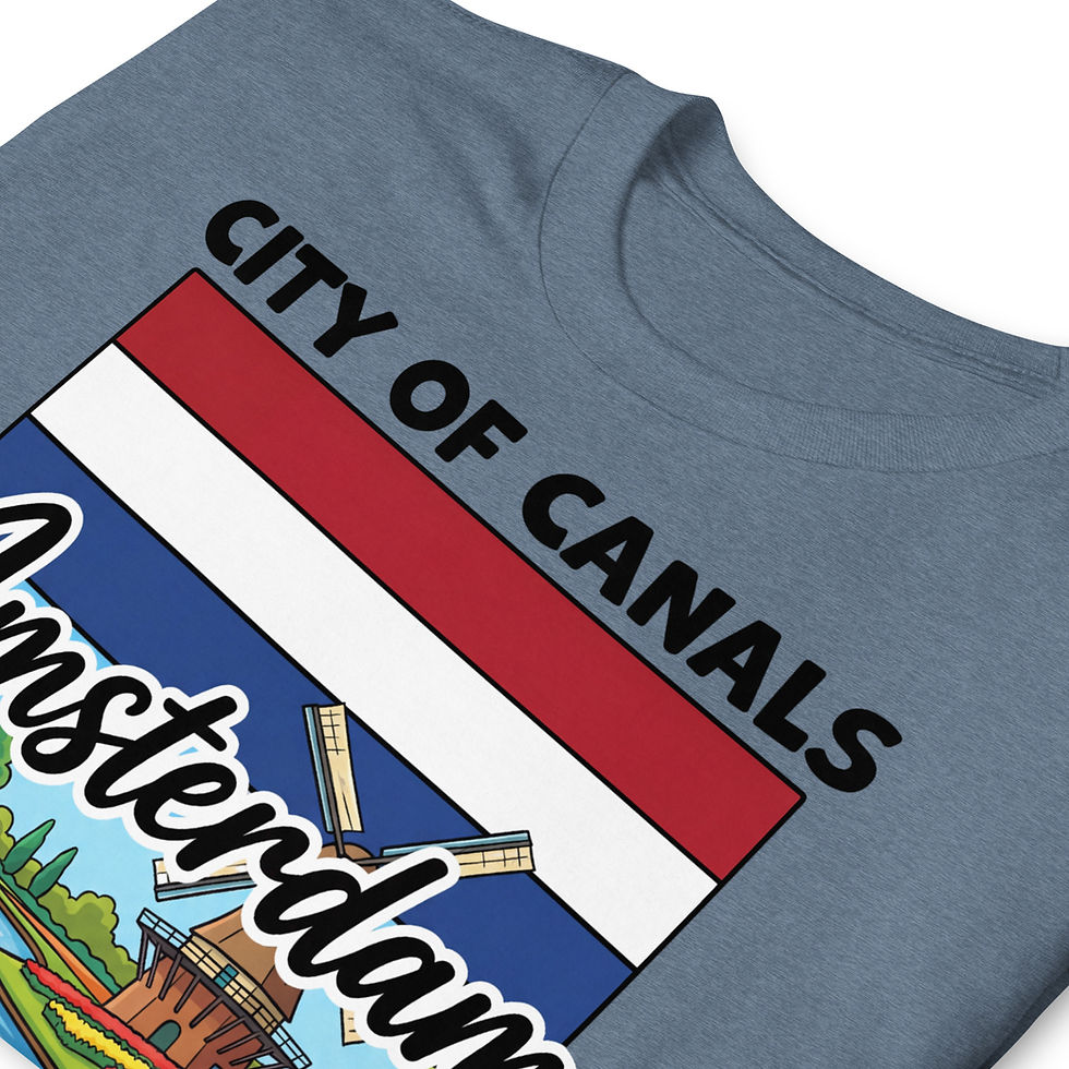 Thumbnail: City of Canals Amsterdam Netherlands Short-Sleeve Unisex T-Shirt