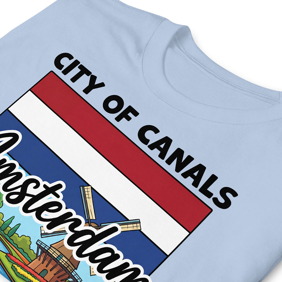 Thumbnail: City of Canals Amsterdam Netherlands Short-Sleeve Unisex T-Shirt